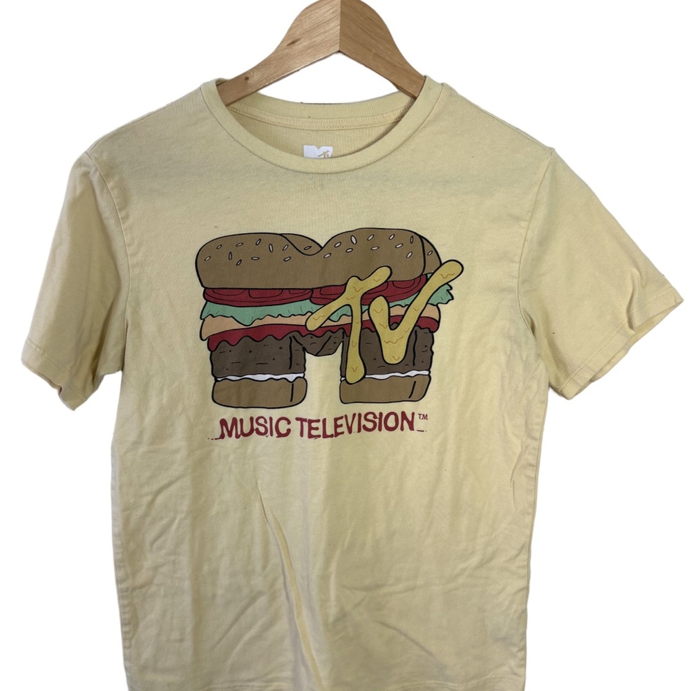 MTV Burger Graphic Tee Boy’s XL Yellow